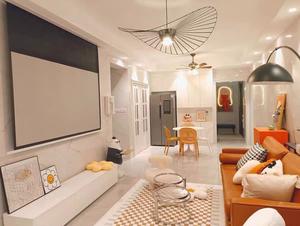 110 "16:9 écran de projecteur électrique encastré au plafond montage mural vidéo Home cinéma onglet-tension écran de Projection blanc mat - Product Image 4