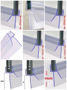 Bande <span class=keywords><strong>de</strong></span> caoutchouc <span class=keywords><strong>de</strong></span> bain facile à caler, joints pré-courbés à la <span class=keywords><strong>porte</strong></span> en verre <span class=keywords><strong>de</strong></span> <span class=keywords><strong>douche</strong></span> incurvée - Product Image 4