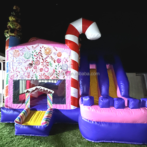 Alquiler de fiestas, puente inflable de aire para niños, Tobogán, carrera de obstáculos inflable, casa de rebote inflable de dinosaurio, carrera de obstáculos - Product Image 1