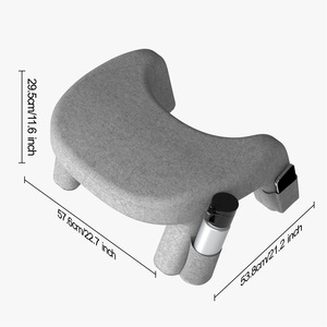 Coussin de lecture multifonctionnel, bureau de chevet, gris foncé et gris clair, support ergonomique pour chambre à coucher, bureau, dortoir - Product Image 2
