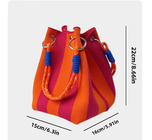 Borse Pieghevoli in Corda Personalizzabili con Logo, Borse alla Moda Intrecciate a Mano, Borsa Chunky Knit di Design per Donne - Product Image 5