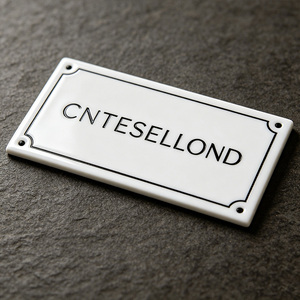 Plaque en métal émaillé personnalisable avec <span class=keywords><strong>lettres</strong></span> en relief, modèle vierge pour logo de boutique, portrait, graphisme, enseigne murale commerciale, panneaux émaillés - Product Image 1