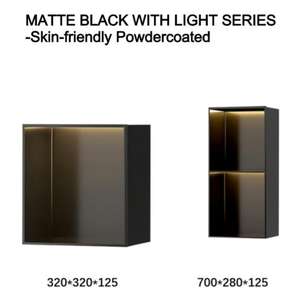 Accesorios de baño Estante empotrado montado en la pared Oro Uno Dos Tres capas Nichos de ducha impermeables de acero inoxidable 304 - Product Image 6