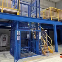 Elevador de Carga Hidráulico Vertical para Almacén, Personalizado para -HT 2-10 Toneladas, con Control Remoto Eléctrico y Riel Guía