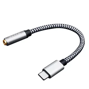 Type C Oortelefoon Audio Kabel Adapter Type-C Om 3.5 Mm Koptelefoon Microfoon Headset Audio Aux Adapter Type C 3.5 Kabel