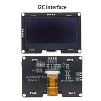Módulo de Pantalla AMOLED de 2.4" 2.42 Pulgadas 128x64 con Interfaz Serial IIC I2C Blanco/Azul/Amarillo SSD1309 12864 de 4 Pines para R3 C51