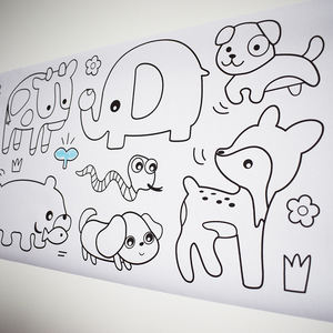 子供のための教育絵画おもちゃ落書きスクロール描画壁ポスター着色紙ロール300cm長さ - Product Image 5