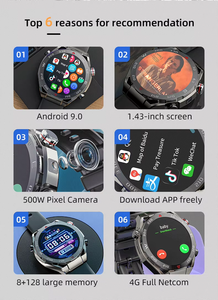 Nuevo Reloj Inteligente AMOLED 4G con Tarjeta SIM, Protocolo de Pago, Pantalla de 1.43 Pulgadas, Lujoso, GPS, WIFI, Videollamadas, Aplicaciones Android, para Hombre, VP600 - Product Image 6