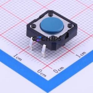 B3F-5000 Tactile Switch Through hole Component (THT)-4P,12x12mm Switch Single Pole Single <b>Throw</b> Round Button Through Hole 12mm - Product Image 1