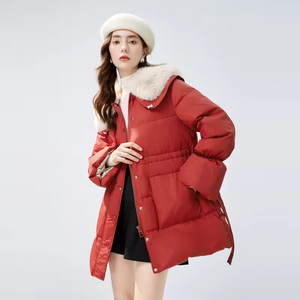 <span class=keywords><strong>Abrigo</strong></span> de plumón de ganso para mujer al por mayor de fábrica con cinturón de chaqueta Rea para invierno al aire libre - Product Image 2