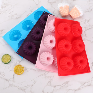 Moule à gâteau en silicone de qualité alimentaire pour la pâtisserie à domicile, moule à six cavités pour donuts, gelées et chocolats - Product Image 4