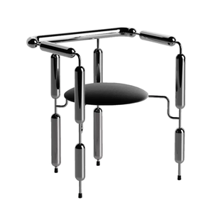 <span class=keywords><strong>Chaise</strong></span> de salle à manger en acier inoxydable inspirée du Bauhaus, au design artistique moderne, en forme de caniche, <span class=keywords><strong>chaise</strong></span> d'appoint sculpturale iconique et créative en forme de chien-ballon - Product Image 1