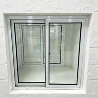 Fenêtre coulissante en PVC sans rouille, structure interne stable pour la construction