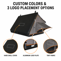 Tiendas de techo rígidas con ventanas laterales plegables para camping en coche, SUV, camión, viajes al aire libre, tienda de techo para vehículos.