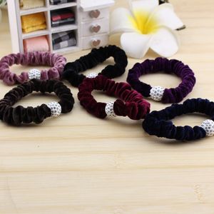 Coleteros de Terciopelo con Cuentas de Diamantes de Imitación, Colores Variados, Alta Elasticidad, Uso Casual - Product Image 1