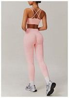 Ensemble de Sport Yoga 3 Pièces pour Femme, Sexy, Dos Nu, Athlétique, Excellente Matière Respirante et Séchage Rapide, Décontracté, Remonte-Hanches