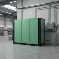 Compresseur d'air à vis rotatif de type armoire, refroidi par air, lubrifié industriellement, 132 kW, 175 CV, 23 m/min