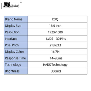 Pantalla LCD TFT de 18.5 Pulgadas DXQ de Alta Resolución LVDS HADS de 30 Pines y 300 Nits, Pantalla Grande de 1920x1080, Táctil, 18.5 Pulgadas Lvds Hads Lcd 18.5 - Product Image 6