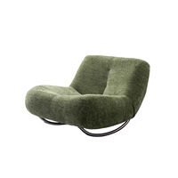 Fauteuil à bascule moderne Caterpillar, canapé individuel pliable en fer et bois massif, mobilier de maison pour la sieste des adultes, chambres et salons