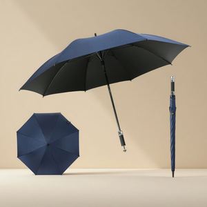 High Quality UV Automatic Black Customized Golf <b>Windproof</b> <b>Umbrella</b> for Business Gifts 190T Pongee Fabric Three-Folding Design - Product Image 4