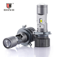 Diinii T1-H4 Faro LED de Proyector de Aluminio Súper Brillante de 100W 10000LM IP67 Impermeable de 12V con Ventilador Silencioso de Alta Velocidad Universal