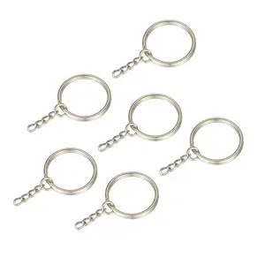 Lead free nickle free hardware link key chain blank key holder split rings metal keychain