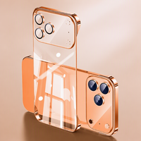 Coque de téléphone ultra-fine transparente anti-traces de doigts sans cadre, compatible, en PC de haute qualité, électroplaquée, non oxydante