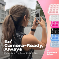 Soporte de Teléfono con Espejo de Succión de Silicona con Logotipo Personalizado Titan, Soporte de Teléfono Reutilizable Manos Libres, Soporte para Smartphone para Selfies, Maquillaje, Auto, Portátil