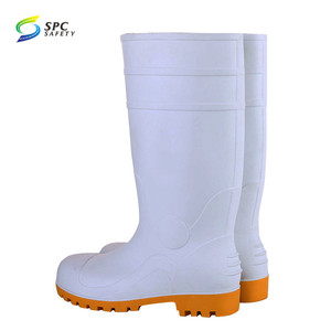 Midsole de punta de acero resistente a químicos, <span class=keywords><strong>Botas</strong></span> de lluvia protectoras para minería de construcción industrial, PVC, antiácido alcalino, negro, barato - Product Image 6
