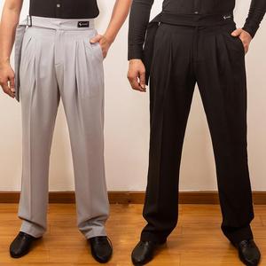 Latin Modern Ballroom <strong>Dance</strong> Professional Harlan Style Trousers <strong>Pants</strong> for <strong>Men</strong> - Product Image 2