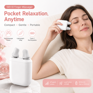 Mini masajeador multifuncional de 3 velocidades con cabezales intercambiables, masajeador eléctrico de dedos para aliviar el dolor de cuello, cara y hombros, relajante - Product Image 5