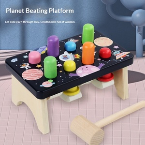 Tavolo Sonoro Colorato a Tema Pianeti per Bambini, Giocattolo Educativo in Legno per la Prima Infanzia, Giocattolo Cognitivo, Vendita Calda - Product Image 2