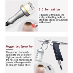 Analyseur de cuir chevelu de thérapie de perte de repousse des cheveux 650nm oxygène galvanique Machine de croissance à haute fréquence - Product Image 4