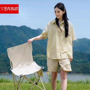 Outdoor <b>Folding</b> Chair Rectangular Portable Moisture Proof For Picnic Camping Art Sketching - Product Image 4