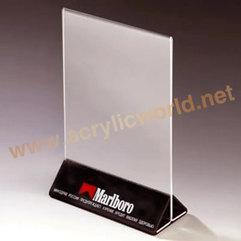 DL 크기 아크릴 삼각형 기본 메뉴 디스플레이 홀더 UV 인쇄/디스플레이 메뉴