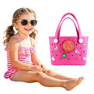 Wholesale new models waterproof and durable eco-friendly eva <b>beach</b> <b>tote</b> bag unisex eva hole <b>tote</b> bag with charm decoration - Product Image 1