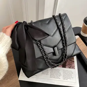 2023 NEW Trend High End INS PU Leather Chains Shoulder Bag Large Capacity Women's Handbags