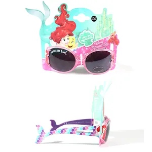 Новинка 2019, Забавные милые детские солнцезащитные очки YJ с фиолетовыми рыбьим хвостом и весом в виде русалки