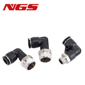 PL 12mm Messing Pneumatik-Schlauch Schnellverbinder Winkelstück 1/4 1/8 3/8 1/2 Zoll auf 8mm BSPT Gewinde Push-in Schwenkbarer Luft-Pneumatik-Anschluss - Product Image 3