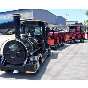 China Direct Manufacturer Outdoor Playground Christmas Electric Trackless Train Attraction Tourist Sightseeing Train