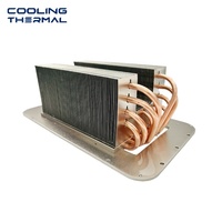 Tube thermique en cuivre pour refroidisseur LED, mèche sinterisée avec ailettes en aluminium pour éclairage de culture 100W 300W, éclairage de scène, refroidissement OEM