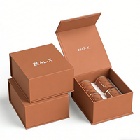 Boîte cadeau de luxe personnalisée pour l'emballage des bougies avec insert en EVA, fermeture magnétique, gaufrage, matériaux recyclés, boîte rigide