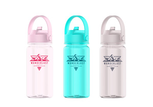 Logotipo personalizado de moda a granel Bpa libre gimnasio deporte succión pajita botellas de agua de plástico con ascensor - Product Image 5