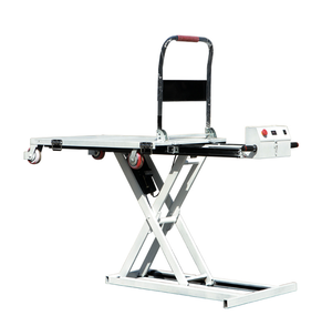 ZLZG 브랜드 전동 시저 리프트 트롤리, 평면 온실 다기능 유압 운반 트롤리, 1200x700mm 테이블 - Product Image 1