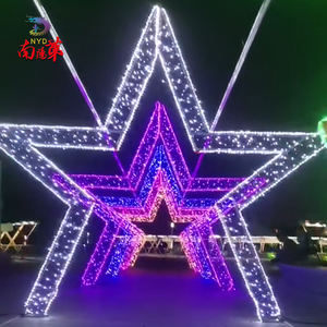 Christmas Start Colorful Waterproof el túnel <span class=keywords><strong>en</strong></span> forma de cinco estrellas <span class=keywords><strong>en</strong></span> el Festival de la luz se iluminó al aire libre Christmas Street - Product Image 4