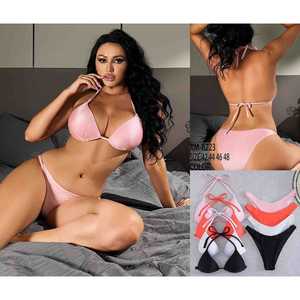 Costume da bagno bikini push-up da donna, due pezzi, estivo, da spiaggia, con reggiseno imbottito all'americana e slip a vita alta, all'ingrosso XM8223 - Product Image 1