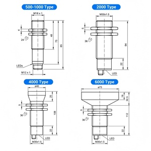 Sensore di Livello Liquido a Ultrasuoni CHYESIC <span class=keywords><strong>UB500</strong></span>, Interruttore di Prossimità Analogico, Rilevamento 0,5m, 4-20mA, Metallo - Product Image 5
