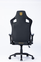 Chaise de jeu inclinable de luxe en cuir PU à dossier haut, design moderne, base chromée en acier inoxydable, chaise de gaming 2D pour vente en gros