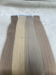 Extensiones de cabello Remy ruso alineado eslavo, cinta Invisible de Color <span class=keywords><strong>rubio</strong></span> <span class=keywords><strong>ceniza</strong></span> de alta calidad, clasificación de cabello Ins - Product Image 2