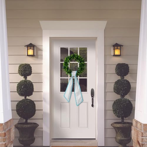 Ruban de décoration en coton monogrammé avec nœud mignon, nouveau ruban blanc vierge pour bouquet, décoration de porte pour Halloween et fêtes - Product Image 5